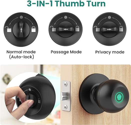 Close-up of GHome Smart Door Knob features and design